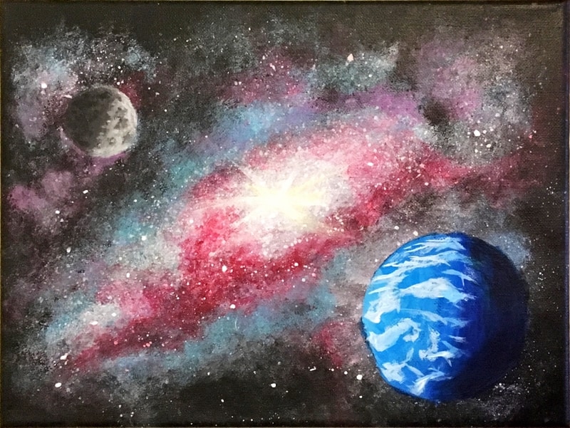 To complete this painting I had to learn to paint spheres!