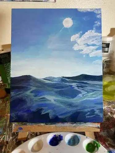 How To Paint Water ~ 5 easy steps to realistic water! #art #acrylicpainting  #painting #how 