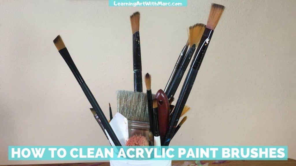 How To Clean Acrylic Paint Brushes While Painting Art With Marc