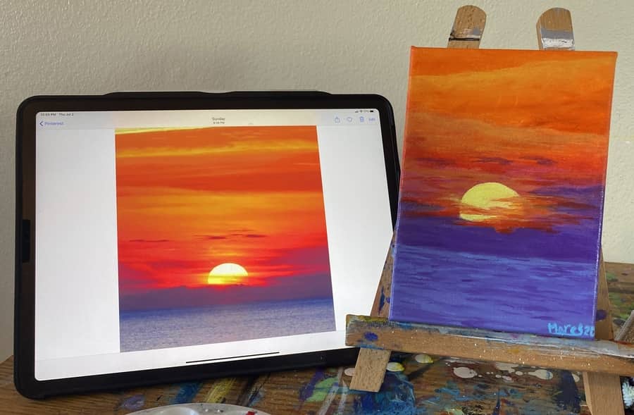 How To Paint a Sunset in 8 Easy Steps (Beginner Acrylic Painting) – Art