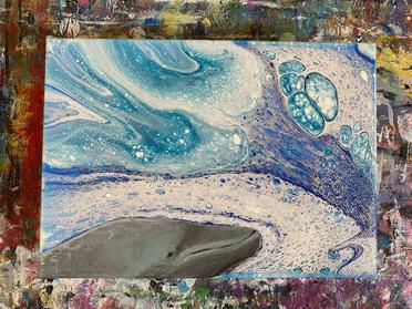 Tips on How to Embellish Acrylic Pour Paintings (and create a new